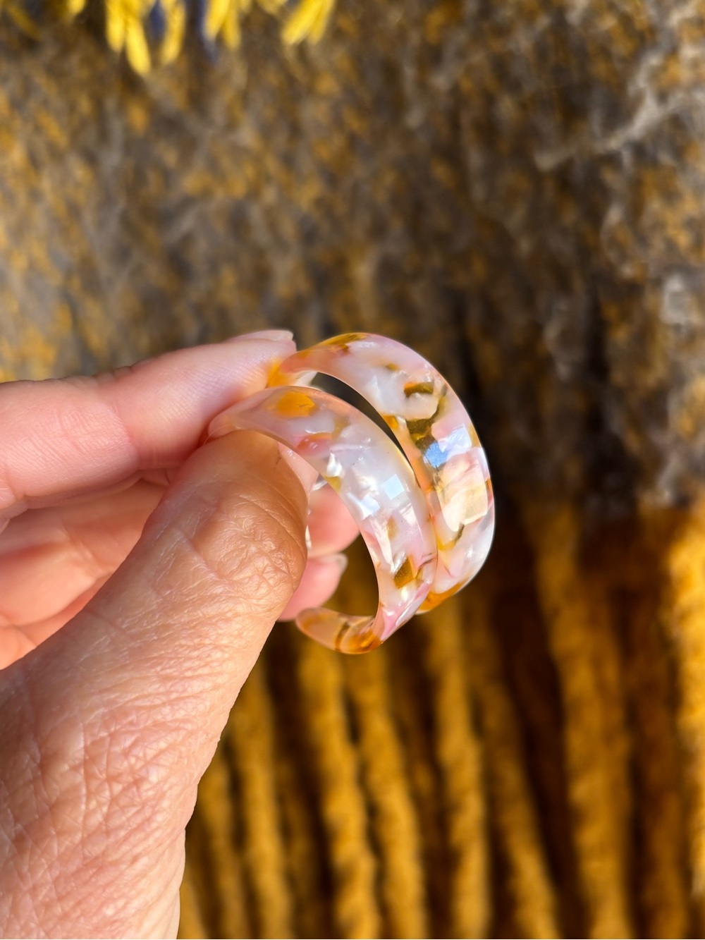 Hoop Earrings Acrylic Summer - Picture 4 of 7